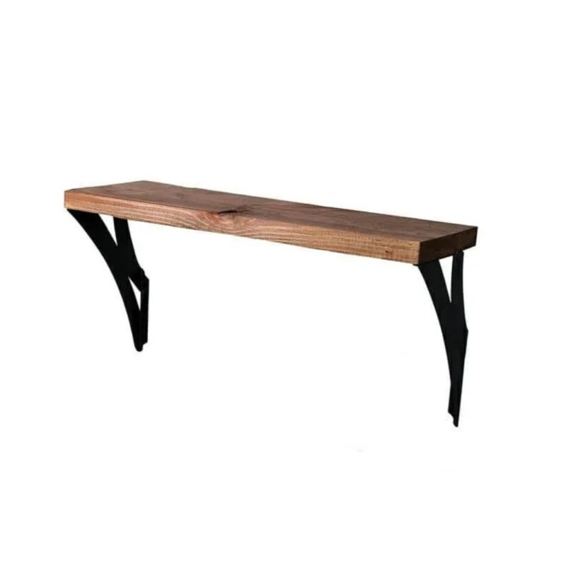 پایه شلف دیواری مشکی مات